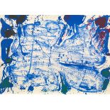 Sam Francis (American, 1923-1994) 25" x 35-1/2" paper size"Coldest Stone", 1960.  Color lithograph