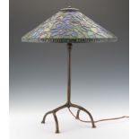 Tiffany Studios Clematis Table Lamp, ca. 1910 nullA leaded glass and bronze purple 18-1/2"