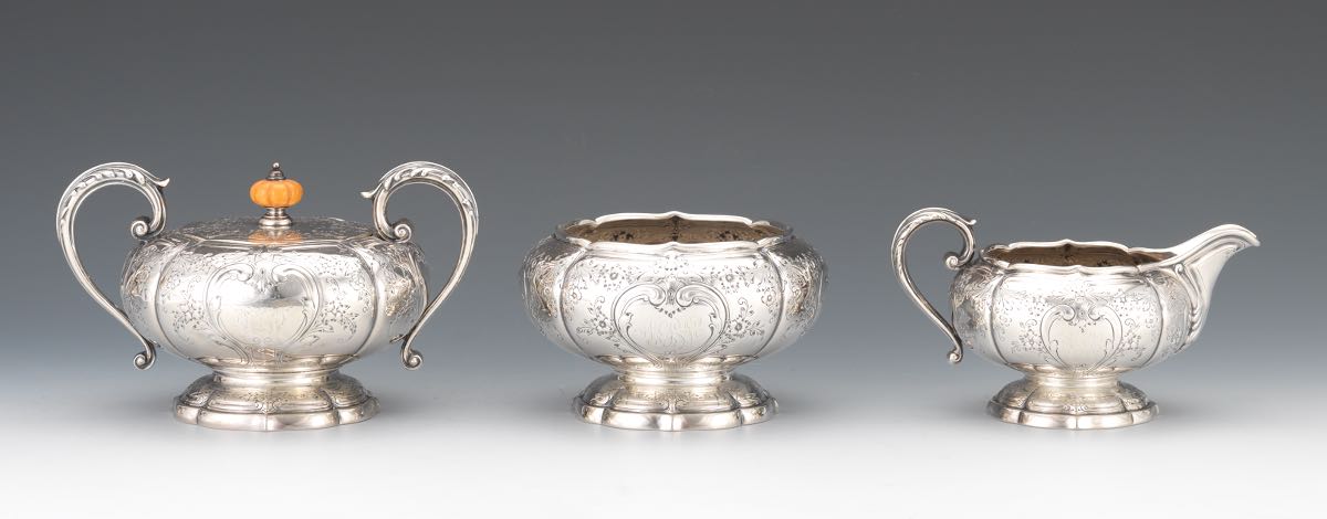 Gorham Durgin Sterling Silver Six Piece Coffee and Tea Set, dated 1930 nullConsisting of: teapot - Image 19 of 22