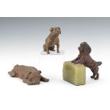 Group of Three Dog Figurines nullThree dog figurines; Doris Lindner (Welsh, 1896-1979) plaster