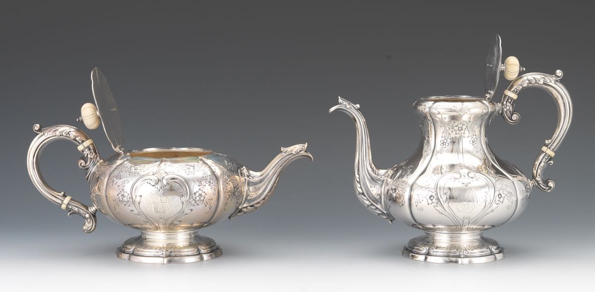 Gorham Durgin Sterling Silver Six Piece Coffee and Tea Set, dated 1930 nullConsisting of: teapot - Image 6 of 22