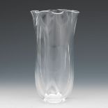 Steuben Glass Vase 7-3/4"Organic floriform clear glass vase, engraved "Steuben" underneath. Online