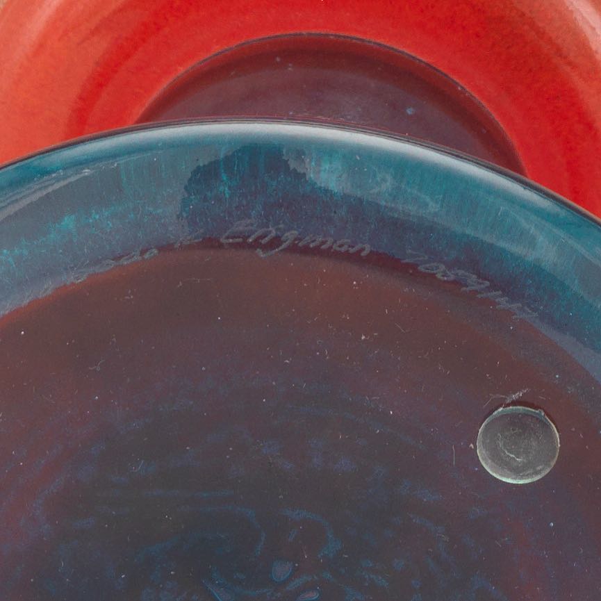 Kjell Engman for Kosta Boda Monumental Art Glass Vase 11-1/2" x 11-1/4"Large blown glass bowl with - Image 8 of 8