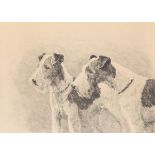 Marguerite Kirmse (American, 1885-1954) 7" x 9-1/2" plate size"A Pair of Aces." Etching on paper