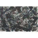 Sam Francis (American, 1923-1994) 27-1/2" x 41-1/4" paper size "Dark Cup", 1973.  Color lithograph