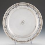 Tiffany & Co. Sterling Silver Footed Dish  9-1/2" x 1"Circular shape with reticulated foliate design