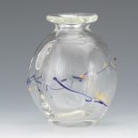Baker O'Brien (American, Contemporary), Labino Glass Studio 4-3/4"Round clear glass vase with