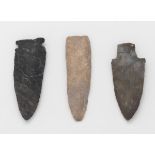 Three Spear Points 4 1/4" x 1"Three spear points from Ohio collection. Online Bidding and additional