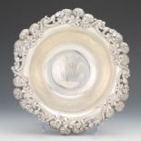 Tiffany & Co. Sterling Silver Clover Pattern Bowl, dated 1898-99 2-1/2" x 9"Ornate open-work