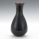 Baker O'Brien (American, Contemporary), Labino Glass Studio 8-1/8" x 4-1/4"Pear-shaped deep blue and