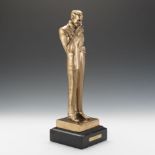 Art Deco Bronze After J. C. Leyendecker 17" x 5-1/2" x 3""The Smoker", after of Joseph Christian