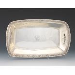 Durgin Sterling Silver Tray, ca. Early 20th Century 6-5/8" x 11-3/8"Small, rectangular tray with a