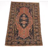 Kolyai Carpet, Early 20th Century 6'5" x 4'2"Low wool pile on cotton weft. Field with central