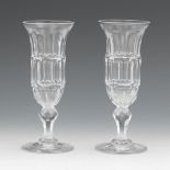 Early American Glass Champagne Glasses, ca. 1840-50 6-1/2" eachClear glasses with thumbprint