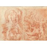 Florentine School, 16th Century 6-1/2" x 4-1/2" paper"Jupiter and Hercules" and "Nessus with