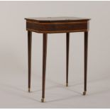 Hepplewhite Inlaid Wood Work Table, 18th Century, British 23" x 19" x 30-1/2"Delicate rectangular