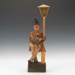 Hand Carved Automaton by Karl Giesbaum 19" x 5" x 4" A vintage German hand-carved and hand painted