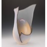 Doug Anderson (American b. 1954) 24-3/4"T x 18"W x 12"DGlass egg, blown glass egg shape within matte