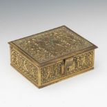 Renaissance Revival d'Ore Bronze Casket, ca. 19th Century  6-1/4" x 5-1/8" x 2-1/4"Finely cast, with