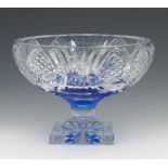 Val St. Lambert Centerpiece Bowl, ca. 20th Century  9" x 12"Large, crystal bowl with with flat rim