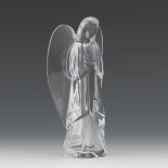 Baccarat Crystal Angel  6"Molded crystal with crossed arms and head bowed in deference. Etched on