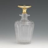 Cartier Art Deco 14k Gold and Crystal Dresser Perfume Bottle, ca. Early 20th Century by Gorham 5-7/