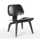 Charles Eames "Transitional" LCW Molded Plywood Chair nullEames early black aniline dyed example