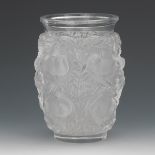 Lalique Clear and Frosted Crystal Vase, "Bagatelle", ca. 20th Century   6-3/4" x 4-1/4"Bulbous shape