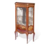 VERNIS MARTIN DISPLAY CABINET French, Vernis Martin,  XV Louis Revival style display cabinet. 19