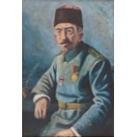 SULTAN VAHDETTİN PORTRE Oil on woodboard 20 th c. 53 x 36 cm