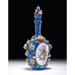 PORSELEN ŞERBETLİK French, made for the Ottoman market, Meissen style porcelain, flower encrusted