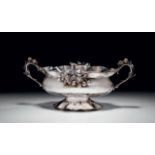 SILVER JARDINIERE European, marked 900 silver. 20 th c. 1750 gr