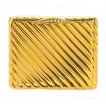 An 18ct gold and diamond Van Cleef & Arpels compact signed and numbered Van Cleef & Arpels N.Y 12222