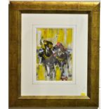 Des Murrie - Two Horse Race  Oil - 12x8