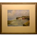 Tom Kerr - The Harbour Achill Oil on Board - 10x14