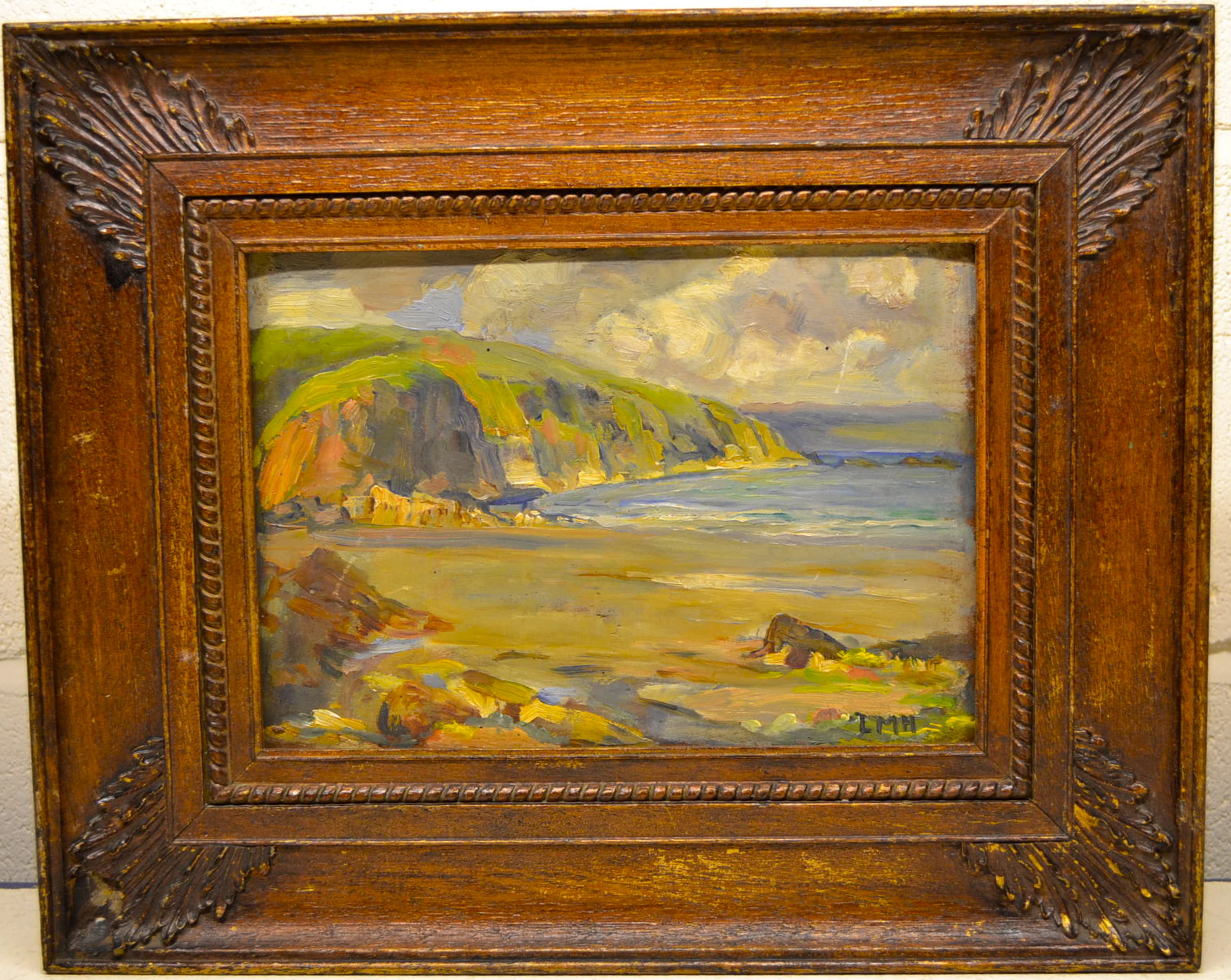 Letitia Marion Hamilton RHA - Seaside Scene Oil - 10x7