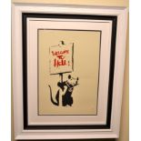 Banksy - Welcome To Hell - With COA Ltd Ed Screen Print 115/175 Unsigned