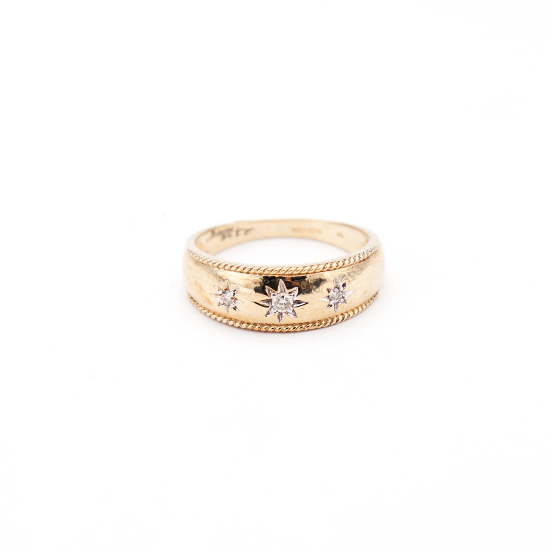 Yellow Gold 9ct 3 Stone Band