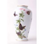 Franklin Porcelain Vase – The Meadowland Butterfly by John Wilkinson