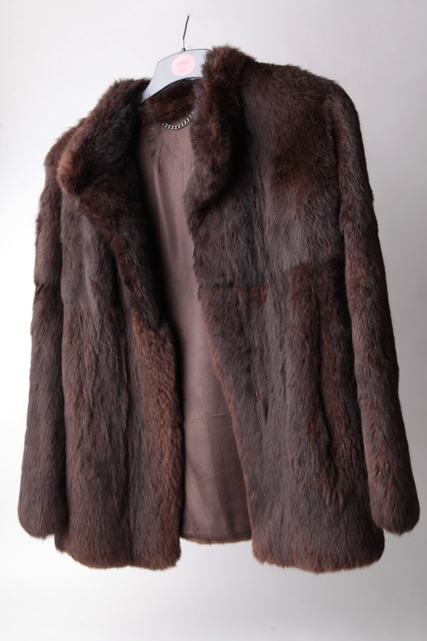 Coney Skins Brown Fur Coat