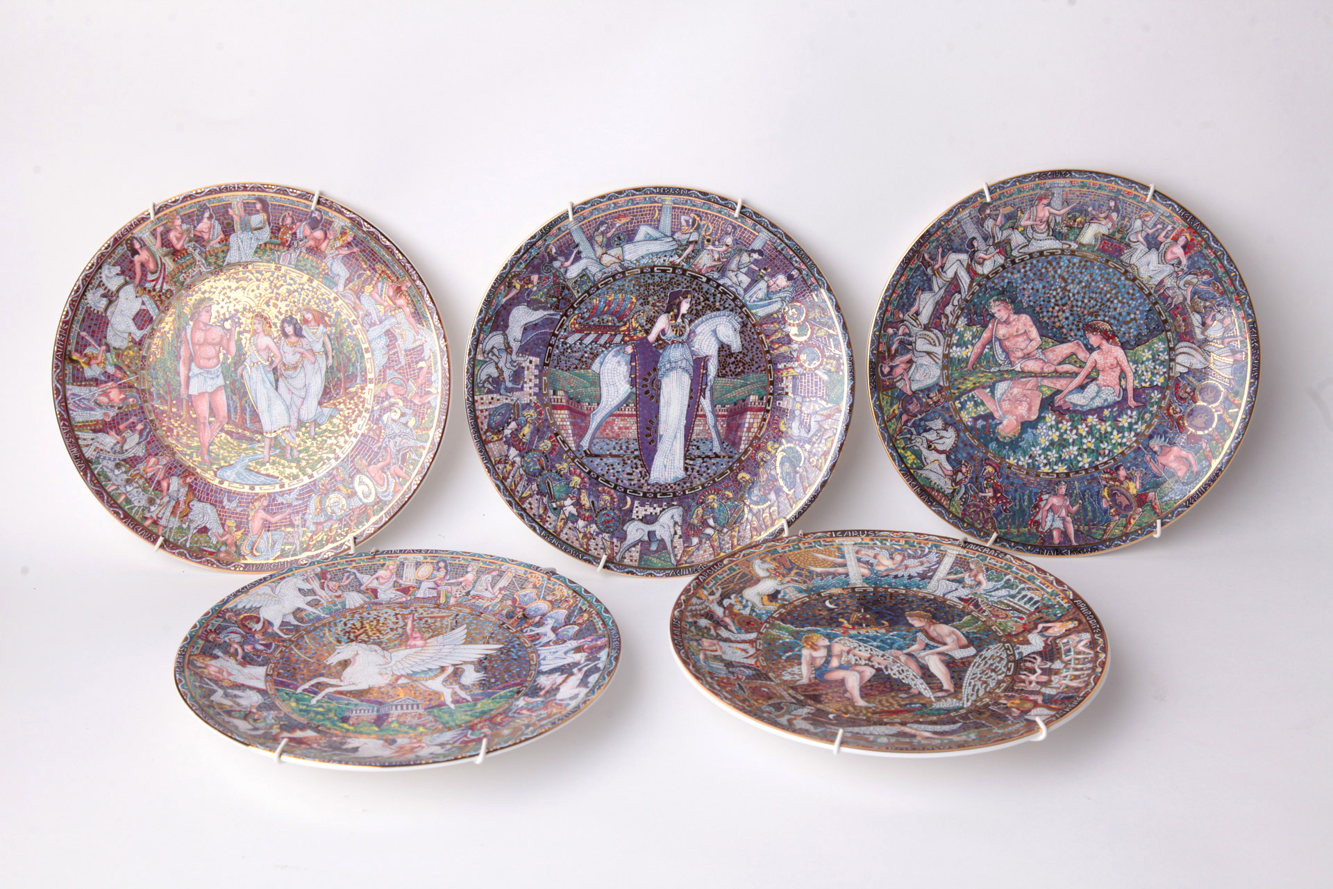 Royal Worcester Legends of Ancient Greece Series of 5 Plates