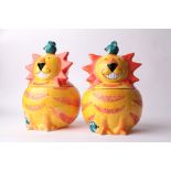 Pair of Rayware Cat & Mouse Cookie Jars