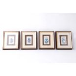 Framed Tole Art Decoupage Piece x 4