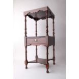 Mahogany 1 Drawer 2 Tier Occasional Table