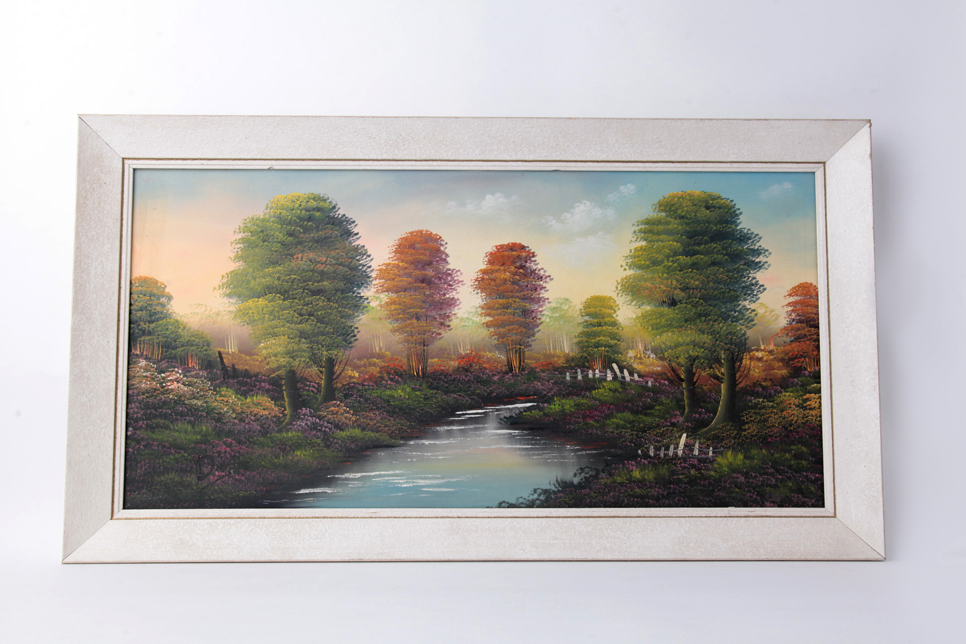 Framed Original Oil Painting – Forest Scene