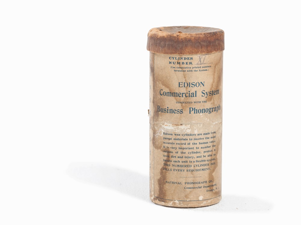 Thomas A. Edison, Mechanical ‘Edison Shaving Machine’, c. 1905  Wooden box, cast iron, metal, - Image 11 of 12