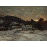 Anders Andersen-Lundby (1840-1923), Winter Landscape, c. 1890  Oil on canvas, laid down on board