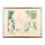 Pablo Picasso, Lithograph, ‘L’Ecuyère et les Clowns‘, 1957  Lithograph on arches wove paper (