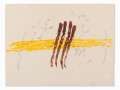 Antoni Tàpies, Aquatint in Colors, ‘Quatre rius de sang’, 1972  Aquatint in colors and carborundum - Image 2 of 12