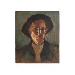 Hermann Groeber (1865-1935), Oil Painting Portrait of a Peasant  Oil on artist board, verso: oil